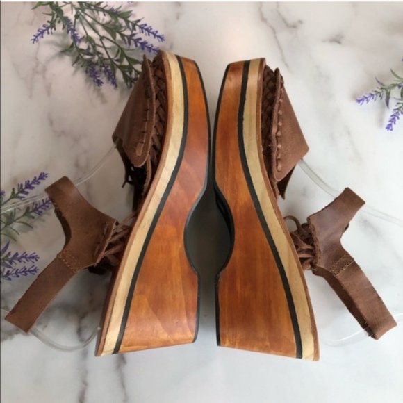 Free People Leather Platform Moccasins, Size 8 - Picture 6 of 8